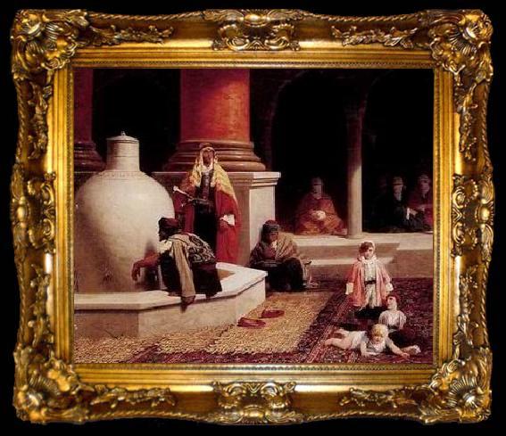 framed  unknow artist Arab or Arabic people and life. Orientalism oil paintings  282, ta009-2